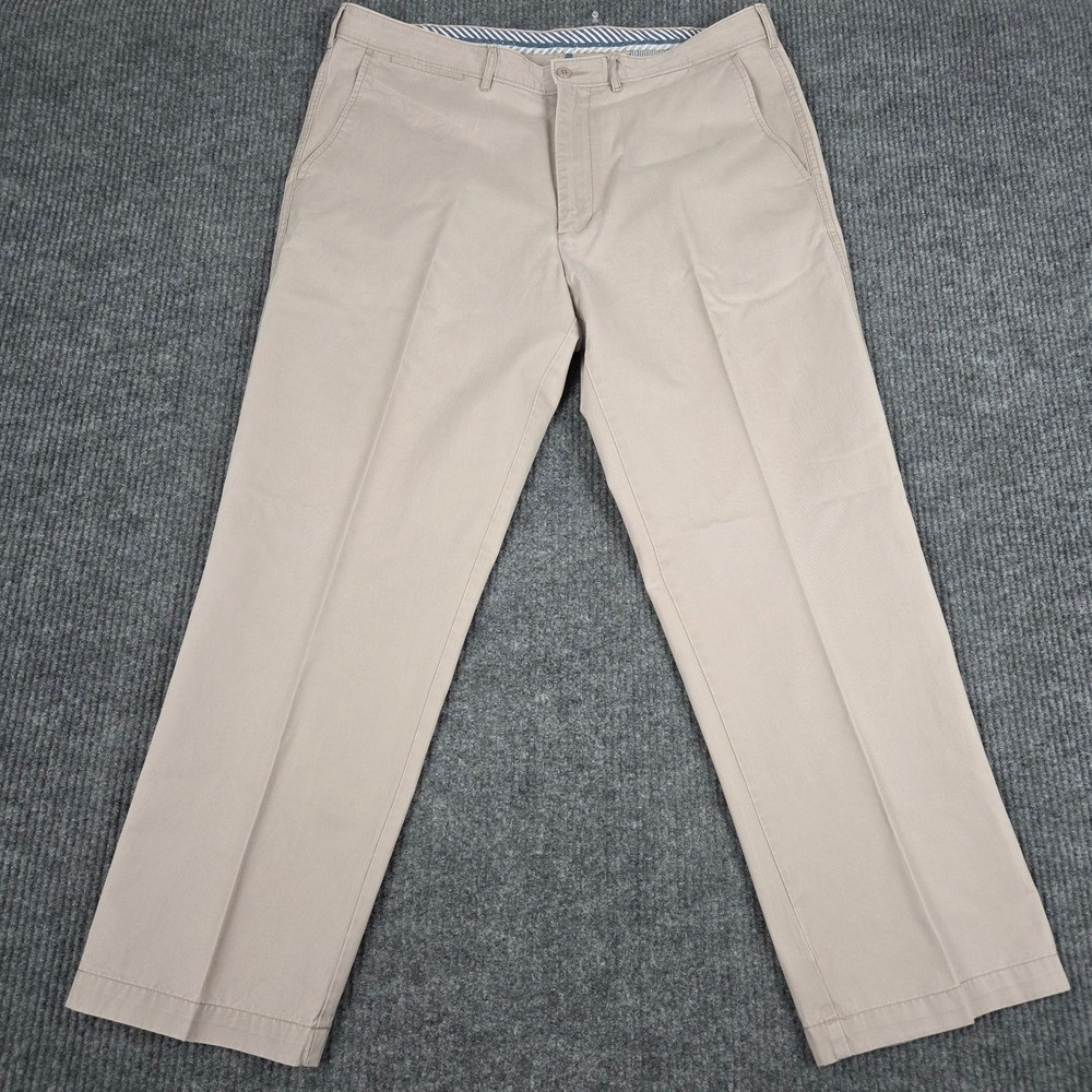 Cremieux Madison Mens Tan Khaki Flat Front Chino Pants Size 38x29